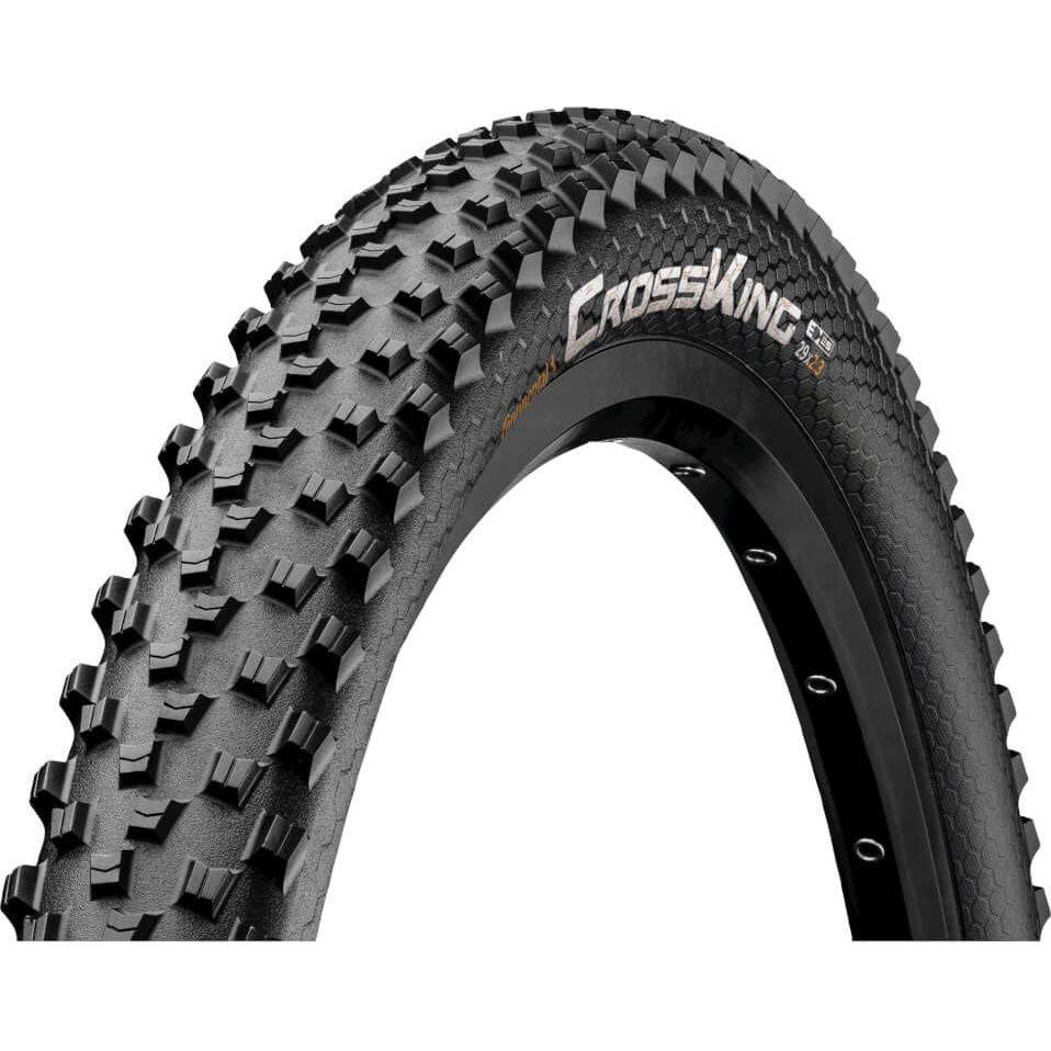 Continental MTB band Crossking 27,5 x 2,20 met profiel en bandenoppervlak voor mountainbiken op ruige paden.