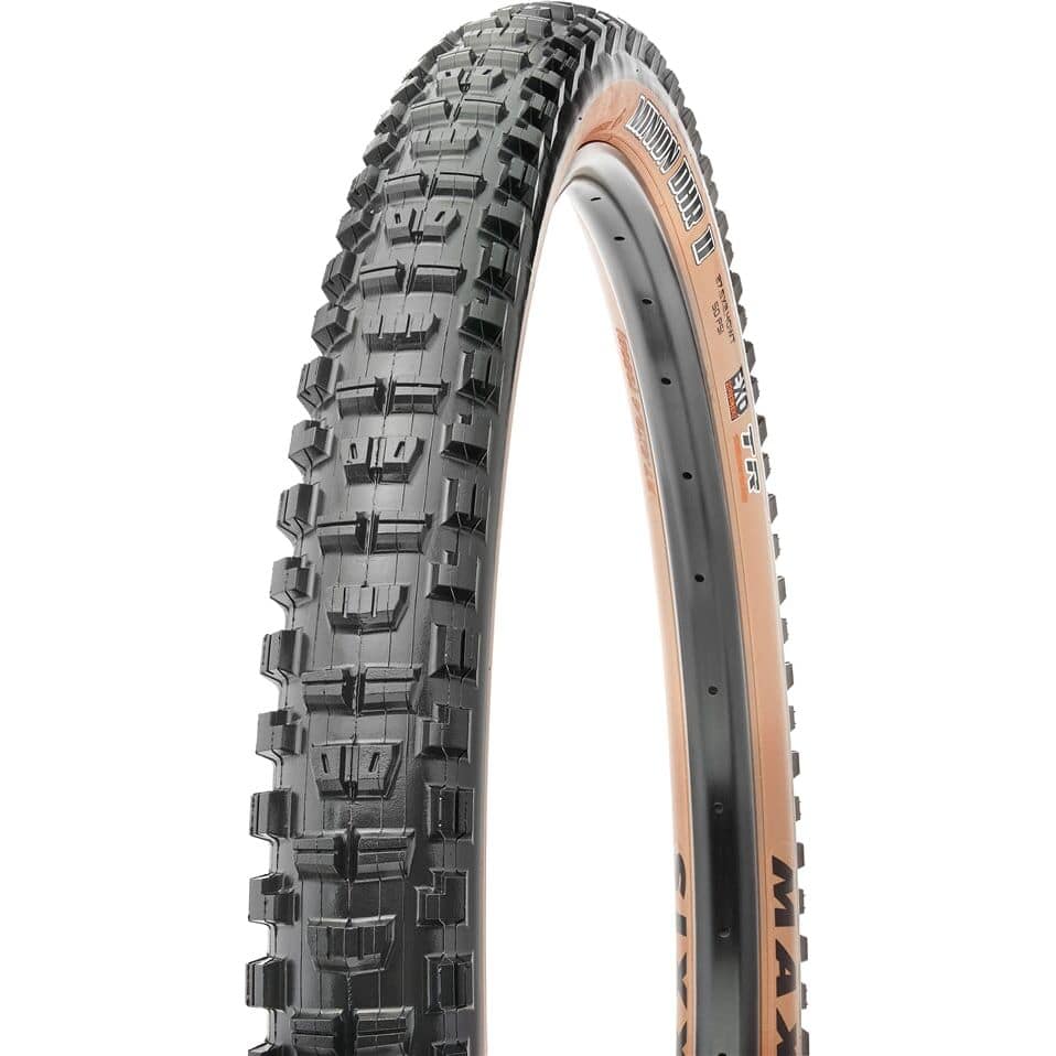 Maxxis MTB banden Minion DHR II Exo/TR/Tanwall 29x2.40, tubeless ready, profiel voor downhill en trail rijden.