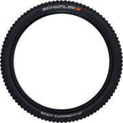 Schwalbe Eddy Current EVO Supergr MTB band 29x2.60, achterwielband voor mountainbikes, zichtbaar met profiel en zijwand.