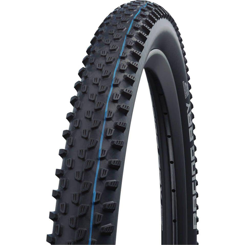 Schwalbe Btb Racing Ray Evo Superground MTB band voor 29 inch wielen, zichtbaar met profiel en bandenrand in de afbeelding