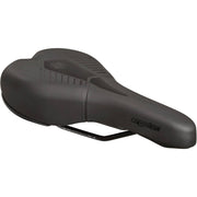 Zwart Ergotec Es Performance fietszadel voor stadsfietsen en e-bikes, 266 x 144 mm, comfort en ondersteuning