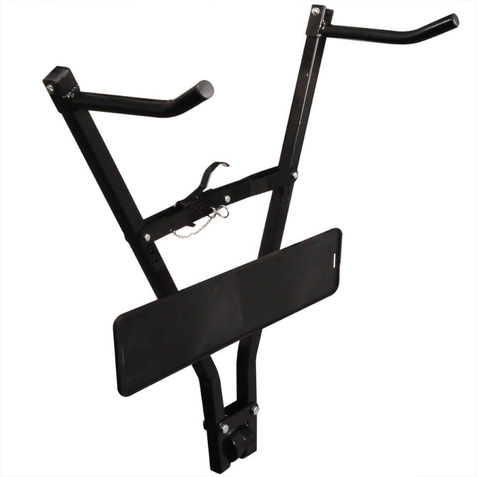 Zwarte Thule Proplus Klick Fast II fietsendrager voor trekhaak, inklapbaar, 2 fietsen, tot 30 kg, met kentekenplaathouder