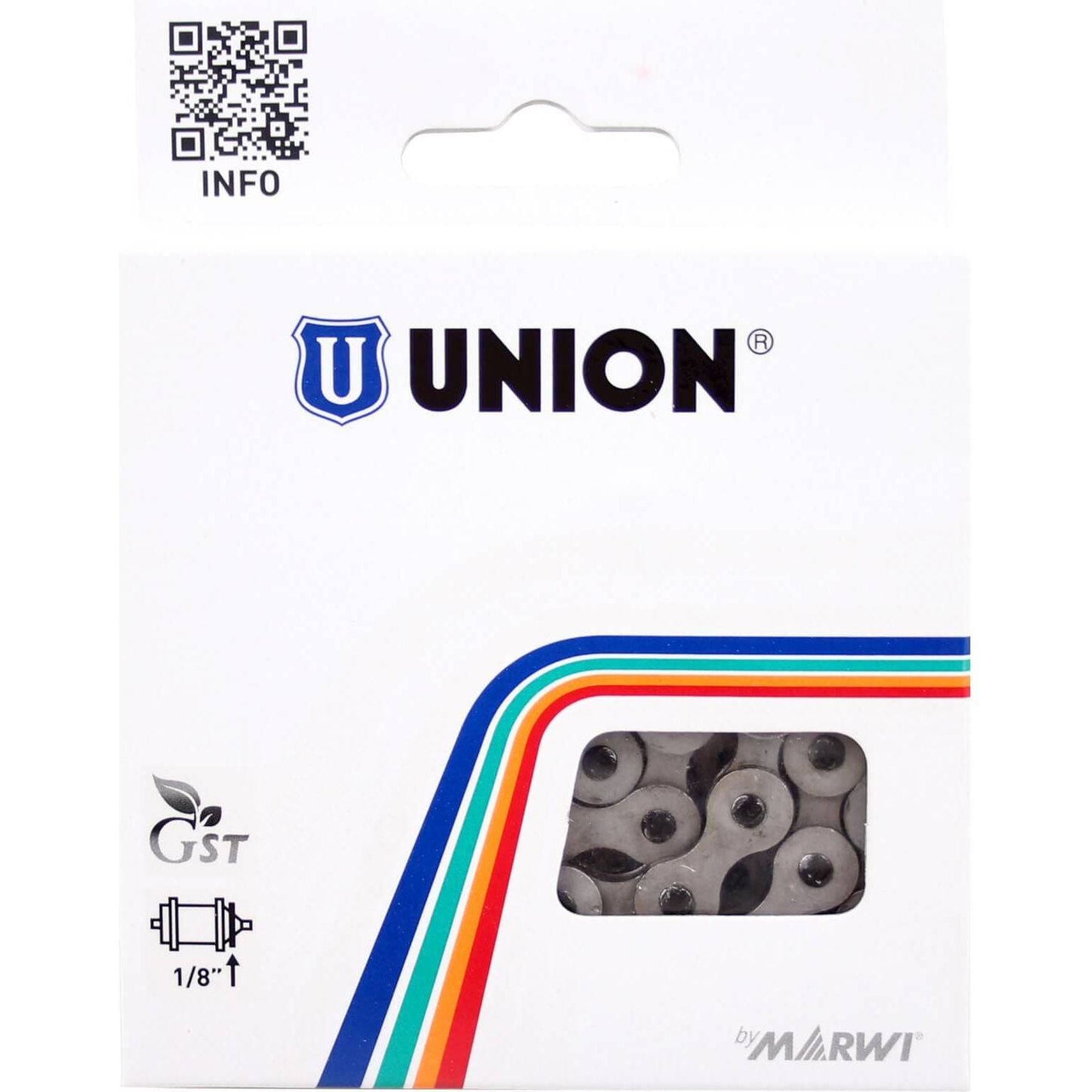 Union Fietsketting 1/2X1/8 Anti Roest - Le Coq Wielerartikelen
