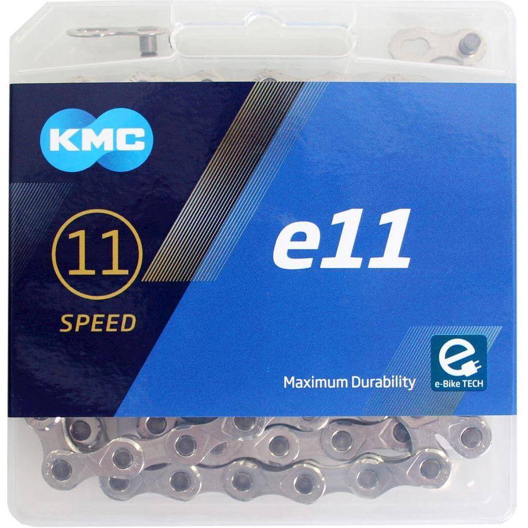 KMC E11 11-speed ketting met 122 schakels, nikkel-geplateerd, geschikt voor racefietsen of mountainbikes