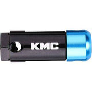 Zwarte KMC mini kettingpons voor kettingtangen tot 11-speed, compact en geschikt voor het verwijderen en plaatsen van kettingen.