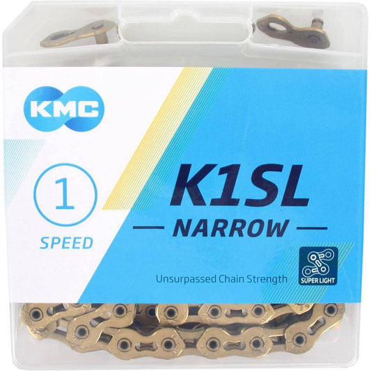 Kmc Fietsketting K1Sl 3/32 Narrow Goud 100 Schakels - Le Coq Wielerartikelen
