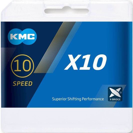 Kmc Fietsketting X10 Zilver/Zwart 114 Schakels - Le Coq Wielerartikelen
