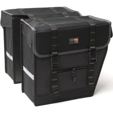 New Looxs Dubbele Fietstas Superior Maxi 42 Liter 36 X 32 X 18 Cm - Zwart - Le Coq Wielerartikelen