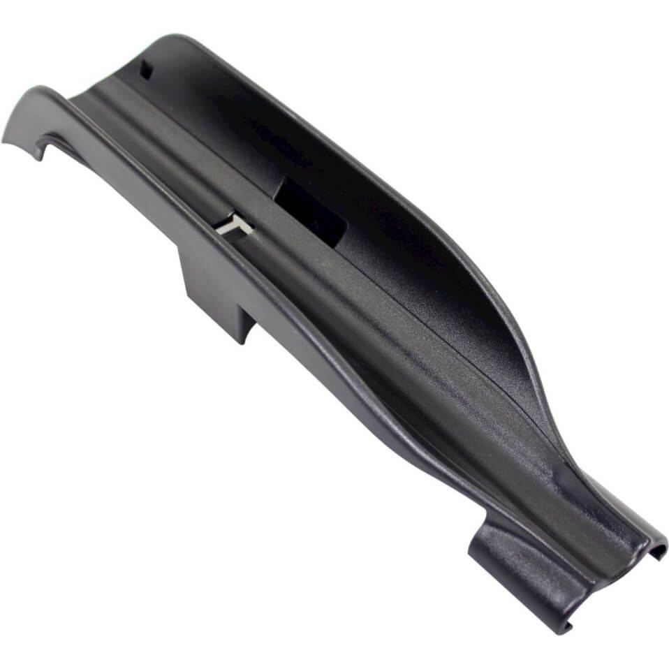 Zwart Thule Euroway G2 wielgoot voor auto dakdragers, bevestigingsbeugel en stevige constructie.