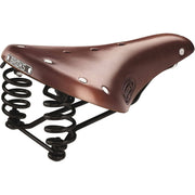 Brooks dames fietszadel B396 Flyer S voor stadsfietsen en e-bikes, comfortabel en ergonomisch ontworpen, zwart met Brooks logo.