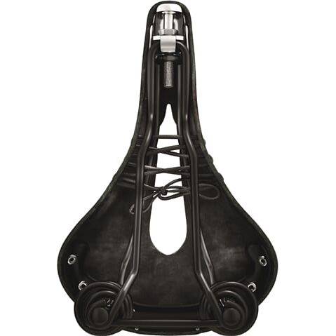 Brooks Fietszadel B396 Imperial voor heren, zwart, comfortabel stadsfiets en E-bike zadel met leren bekleding en ergonomisch ontwerp