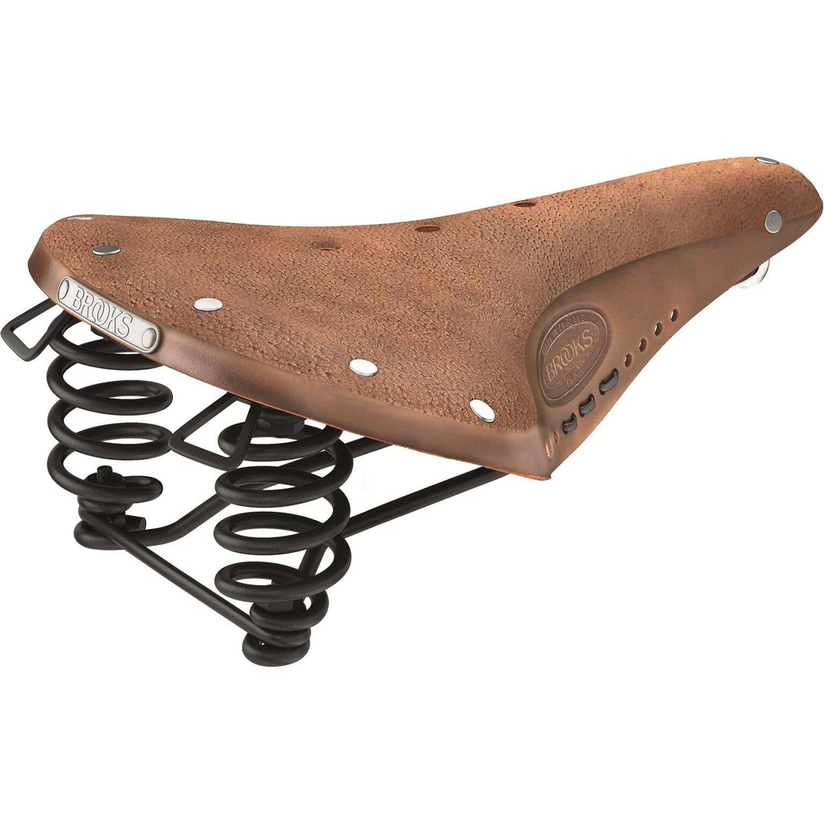Brooks Fietszadel B67 Aged voor heren, bruin, comfortabel stadsfiets en e-bike zadel, zichtbaar op de afbeelding