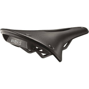 Brooks C17 Carved Cambium all weather zwart fietszadel voor stadsfietsen en e-bikes, comfortabel en duurzaam ontwerp