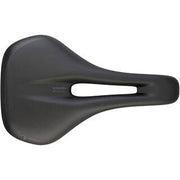 Ergon SF dames zadel voor stadsfiets en e-bike, comfortabele en ergonomische zitpositie, zwart met geel logo.