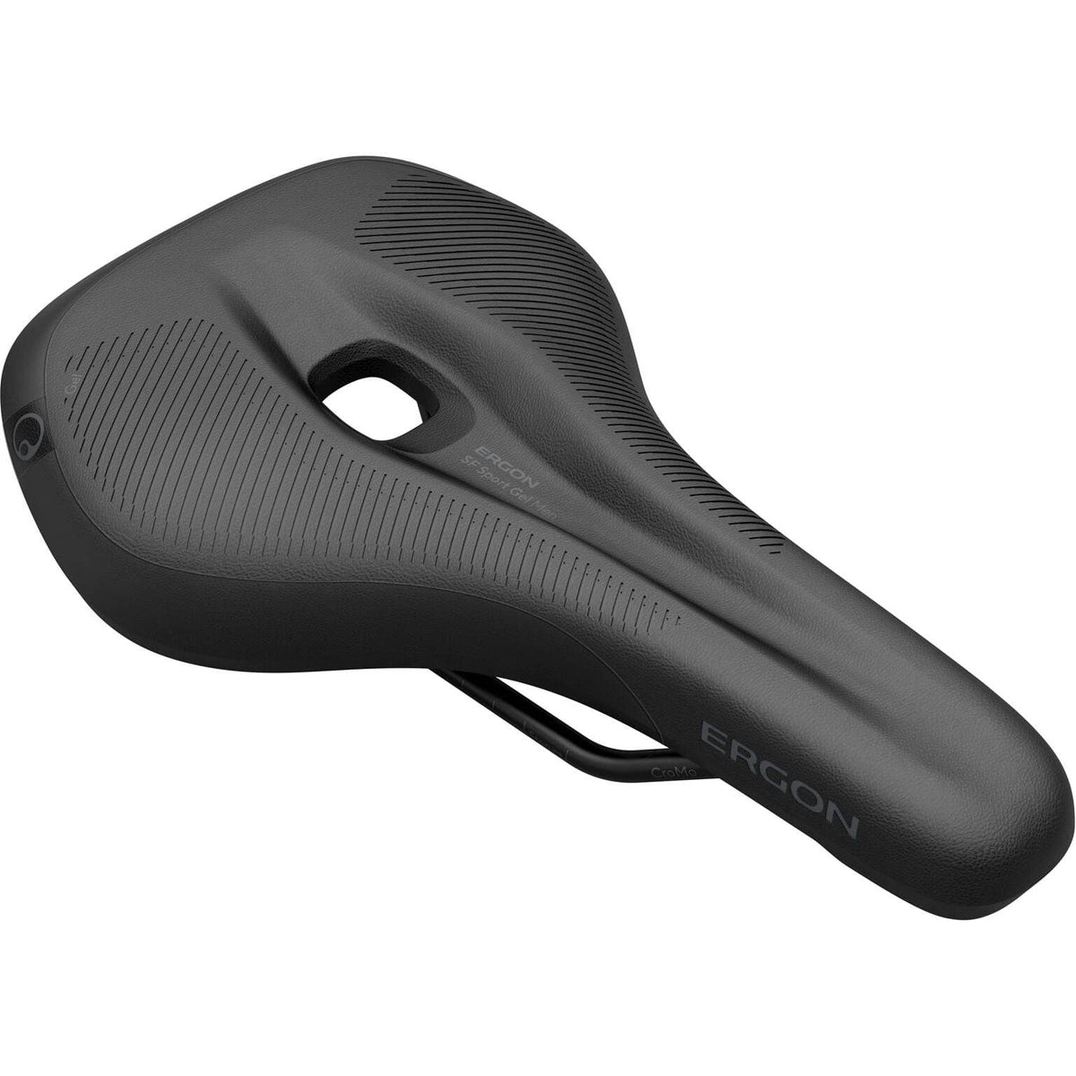 Ergon SF Sport Gel heren zadel voor stadsfiets en e-bike, zacht gelkussen en ergonomisch ontwerp, zichtbaar op de afbeelding.