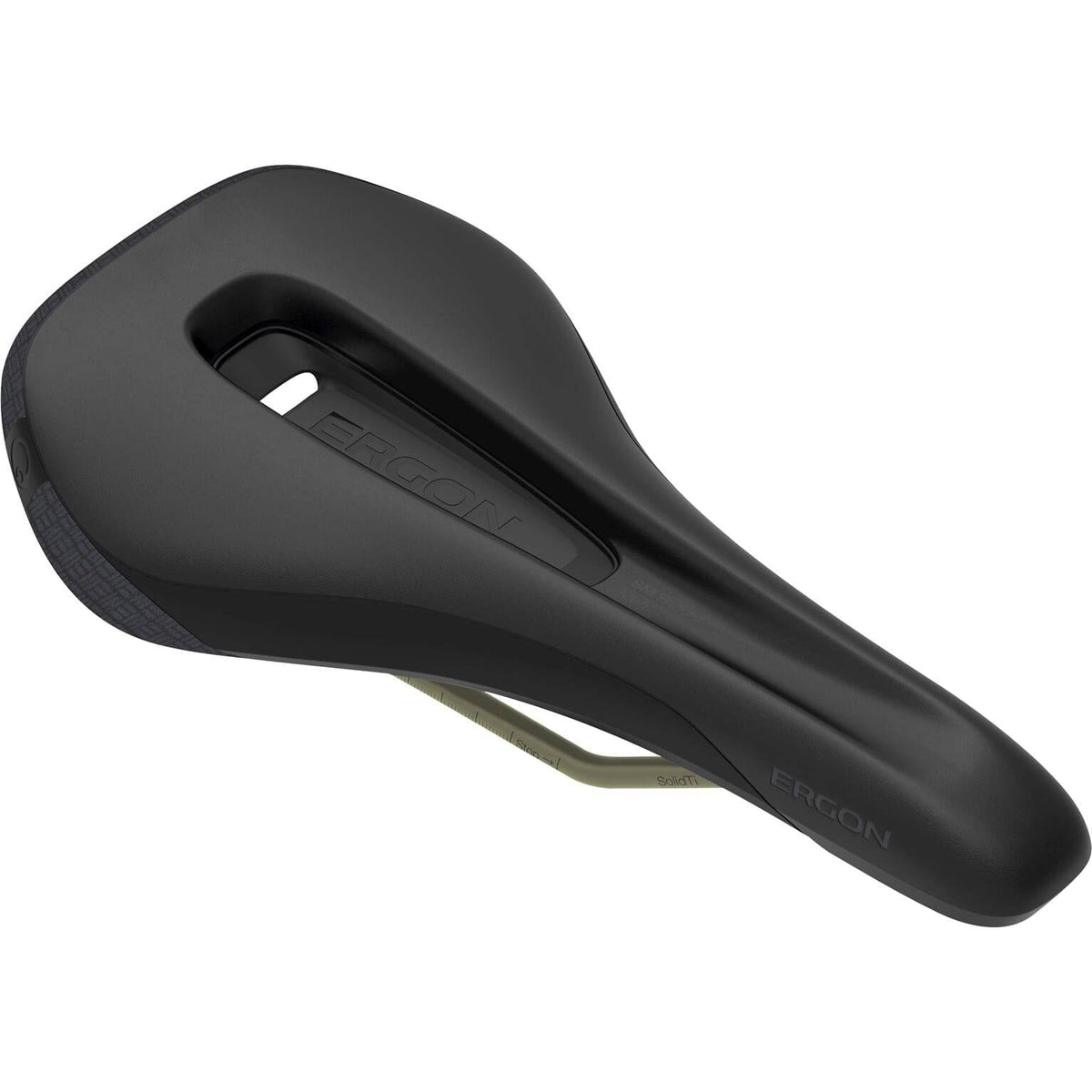 Ergon Enduro Pro Titanium heren mountainbike zadel, racefiets en MTB zadels, zwart met ergonomische vorm en titanium rails