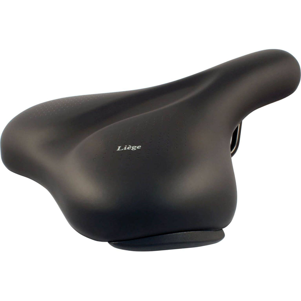 Zwart Selle San Remo damesfiets zadel, geschikt voor stadsfiets en e-bike, comfortabel en ergonomisch ontworpen.