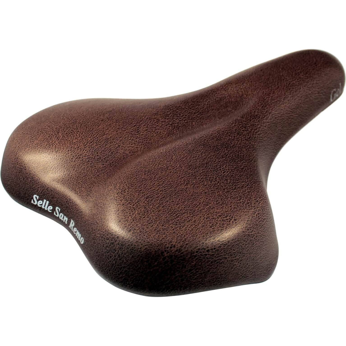 Selle San Remo Varese bruin stadsfiets- en e-bike zadel met ergonomisch ontwerp en comfortabele zitvlak.