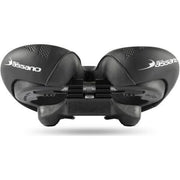 Zwart Selle Bassano Modular CT stadsfiets en e-bike zadel, comfortabel en ergonomisch ontworpen voor stadsfietsen.