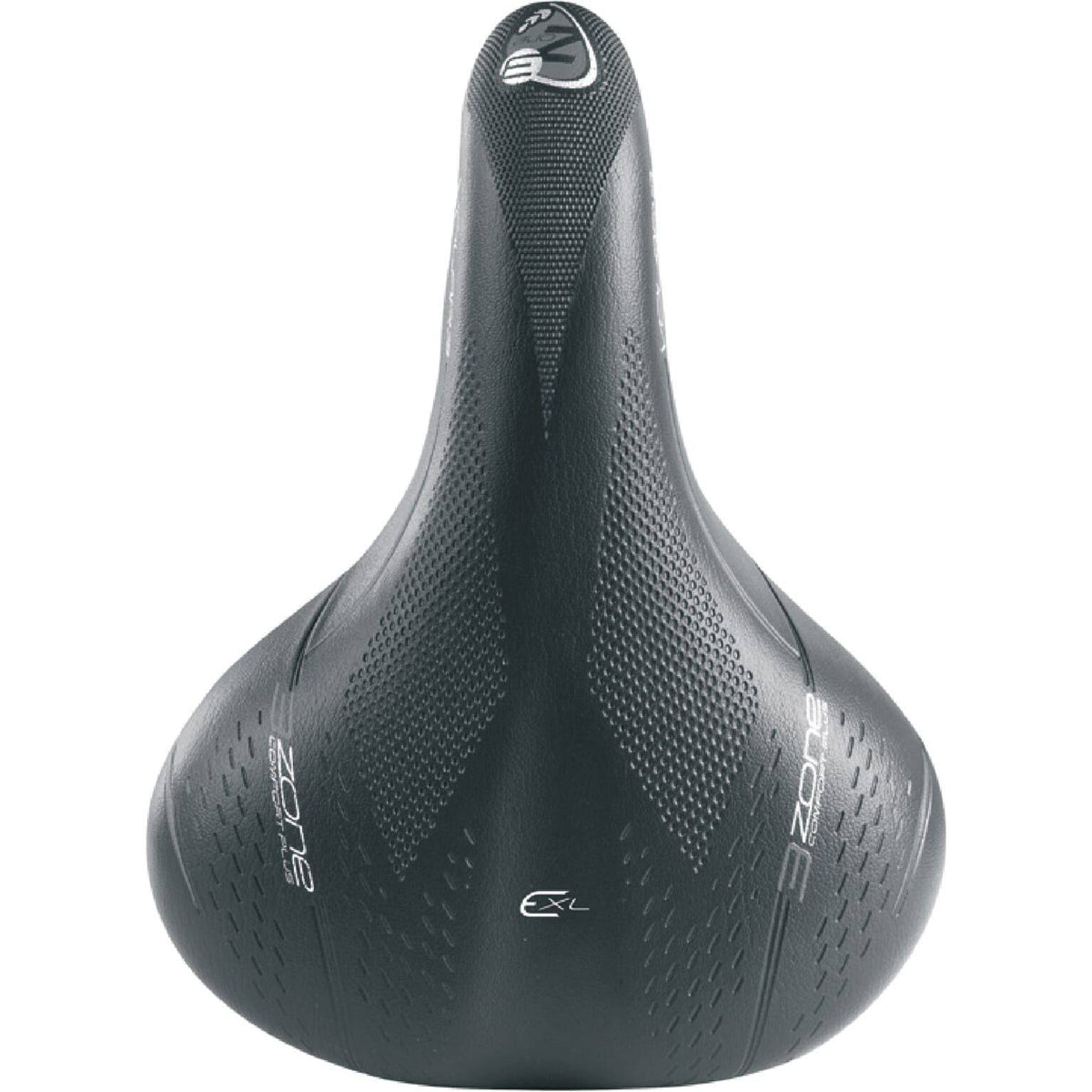 Zwart Selle Bassano Volare 3Zone Elm stadsfiets- en e-bike zadel, comfortabel en ergonomisch ontwerp, zichtbaar op afbeelding