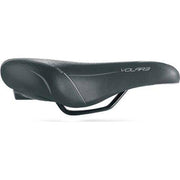 Zwart Selle Bassano Volare M heren fietszadel voor stadsfiets en e-bike, comfortabel en ergonomisch ontworpen.