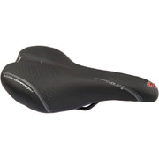 Zwart Selle Bassano Volare M heren fietszadel voor stadsfietsen en e-bikes, comfortabel en duurzaam design