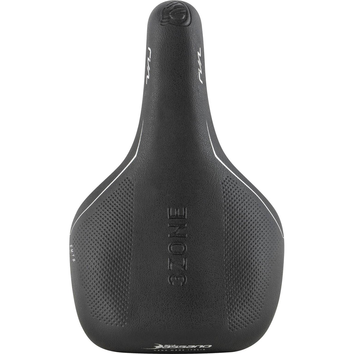 Zwart Selle Bassano Rivale 3Zone Sport stadsfiets- en e-bike zadel met ergonomische vorm en zachte bekleding.
