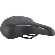 Zwarte Selle Bassano Rivale 3Zone City fiets zadel voor stadsfietsen en e-bikes, comfort en ondersteuning.