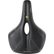 Zwart Selle Bassano Suprema 5Zone damesfiets zadel, comfortabel stadsfiets en e-bike zadel, met ergonomische vorm en zachte bekleding