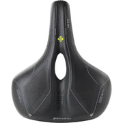 Zwart Selle Bassano Suprema 5Zone El Stad fietszadel voor stadsfietsen en e-bikes, comfortabele zitpositie en duurzame materialen