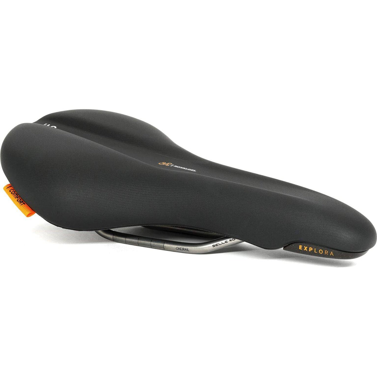 Zwart Selle Royal Explora Athletic Adventure Time fietszadel met Royalgel voor stadsfietsen en e-bikes, comfortabel en duurzaam