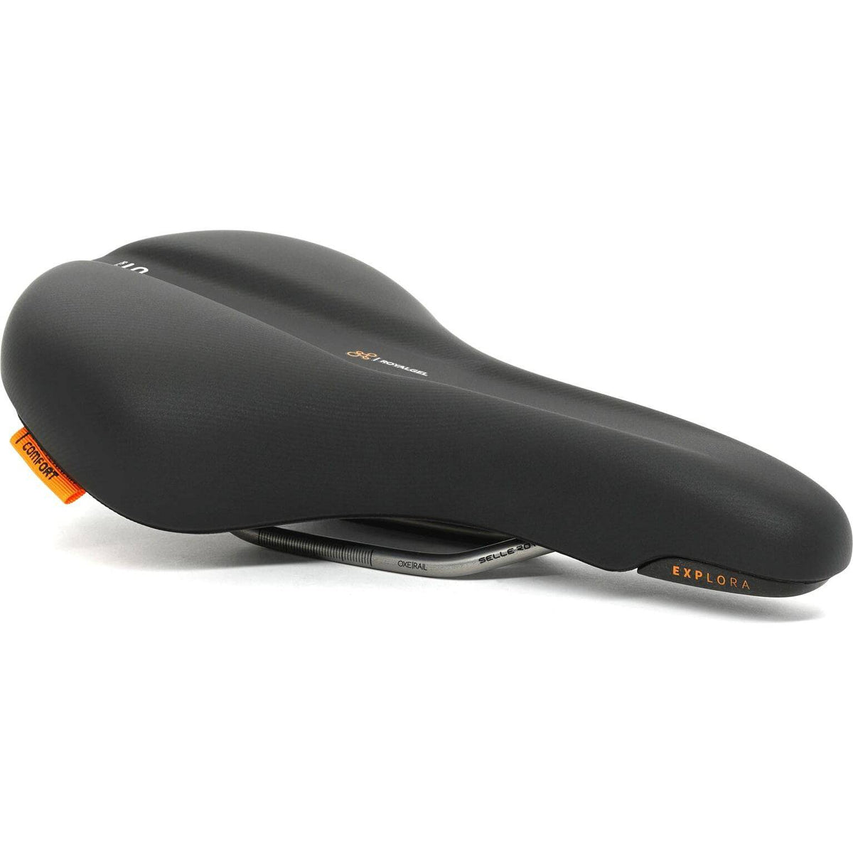 Zwart Selle Royal Explora Moderate Royalgel fietszadel voor stadsfietsen en e-bikes, comfortabele zitervaring