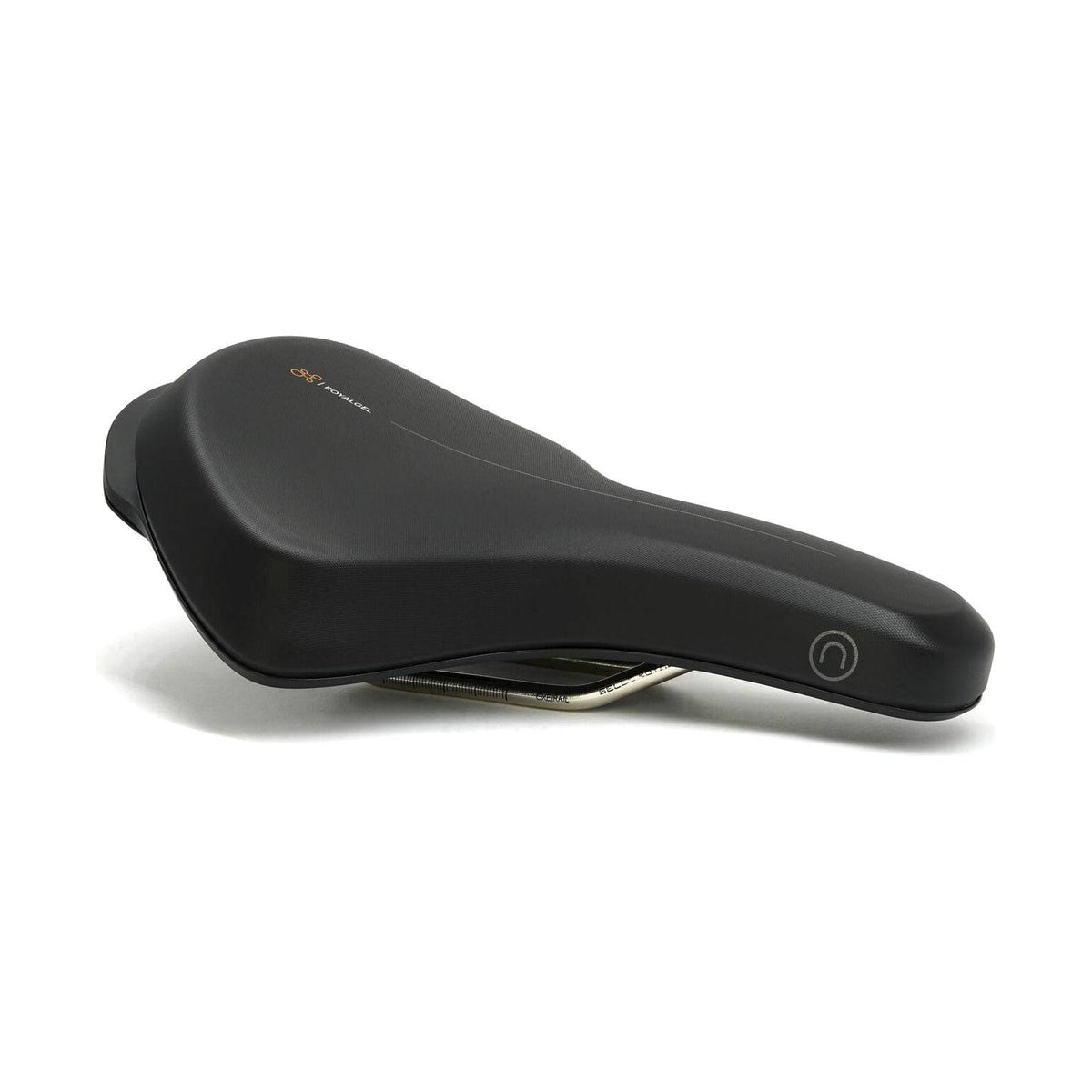 Zwarte Selle Royal fietszadel voor stadsfietsen en e-bikes, ontworpen voor comfortabel alle reizen.