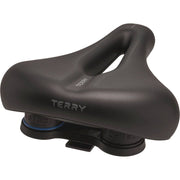Zwart Terry Anatomica Flex Gel heren fietszadel voor stadsfietsen en E-bikes, ergonomisch en comfortabel ontworpen.