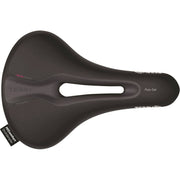 Zwart Terry Fisio Flex Gel damesfiets zadels, comfortabel en ergonomisch ontworpen voor stadsfietsen en E-bikes.