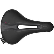 Zwart Terry Fisio Flex Max Gel dames fietszadel voor stadsfietsen en E-bikes, comfortabel en ergonomisch ontworpen.