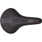 Zwart Terry Figura Gt Max damesfiets zadel, comfortabel stadsfiets en e-bike zadel, zichtbaar op de afbeelding.