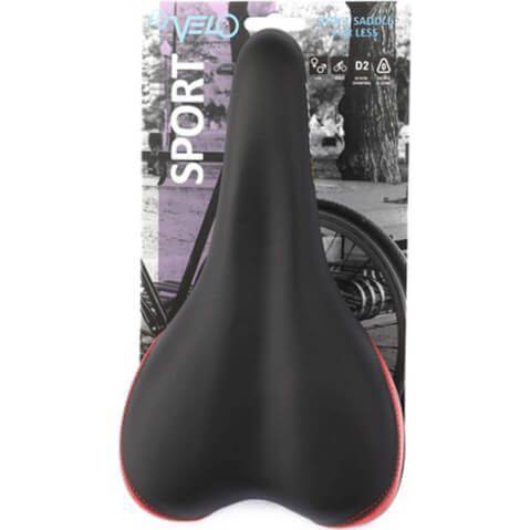 Velo Fietszadel Plush Sport Vl-3011 Zwart/Rood - Le Coq Wielerartikelen