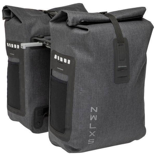 New Looxs Dubbele Fietstas Varo Mik 40 Liter 28 X 43 X 17 Cm (X2) Grijs - Le Coq Wielerartikelen