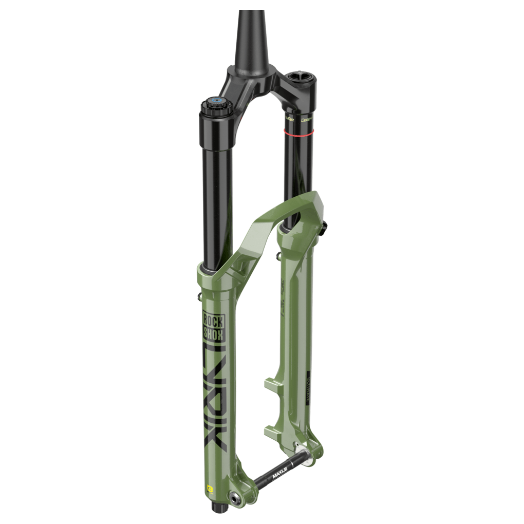 Rock Shox Lyrik MTB voorvork 29 inch met vering, groen, 150mm veerweg, voorvork met 11/8-11/2 inch steerer, model Uch3 Db