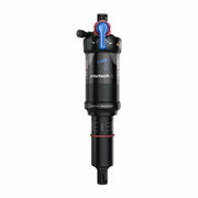 Zwarte RockShox Monarch RL schokbreker voor mountainbikes, frontaanzicht, 165x38 mm dempingsysteem.