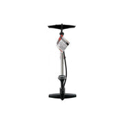 Simson hogedrukpomp met manometer en zwarte handgreep voor krachtig persluchtgebruik, zichtbaar met drukmeter en stevige constructie.